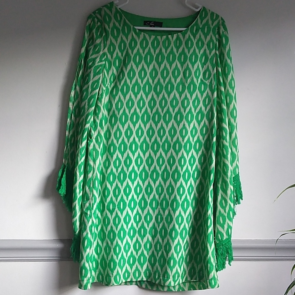 C. Luce  shift  dress, kimono sleeves